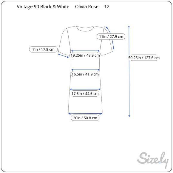 Olivia Rose Vintage 90’s Classic Black & White Dress - Picture 6 of 6